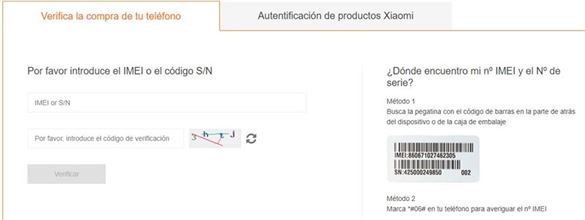 verificador originalidad xiaomi
