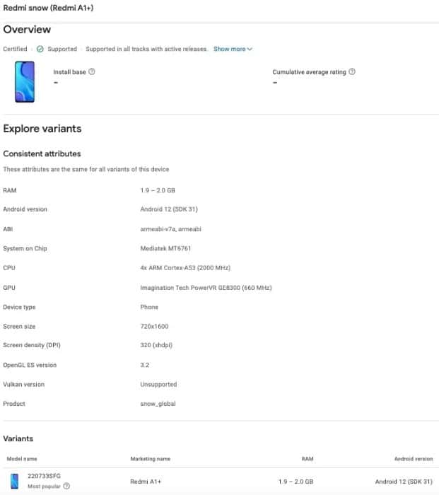 redmi a1 más