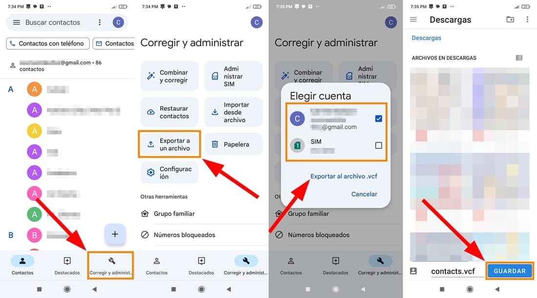Exportar contactos MIUI 12