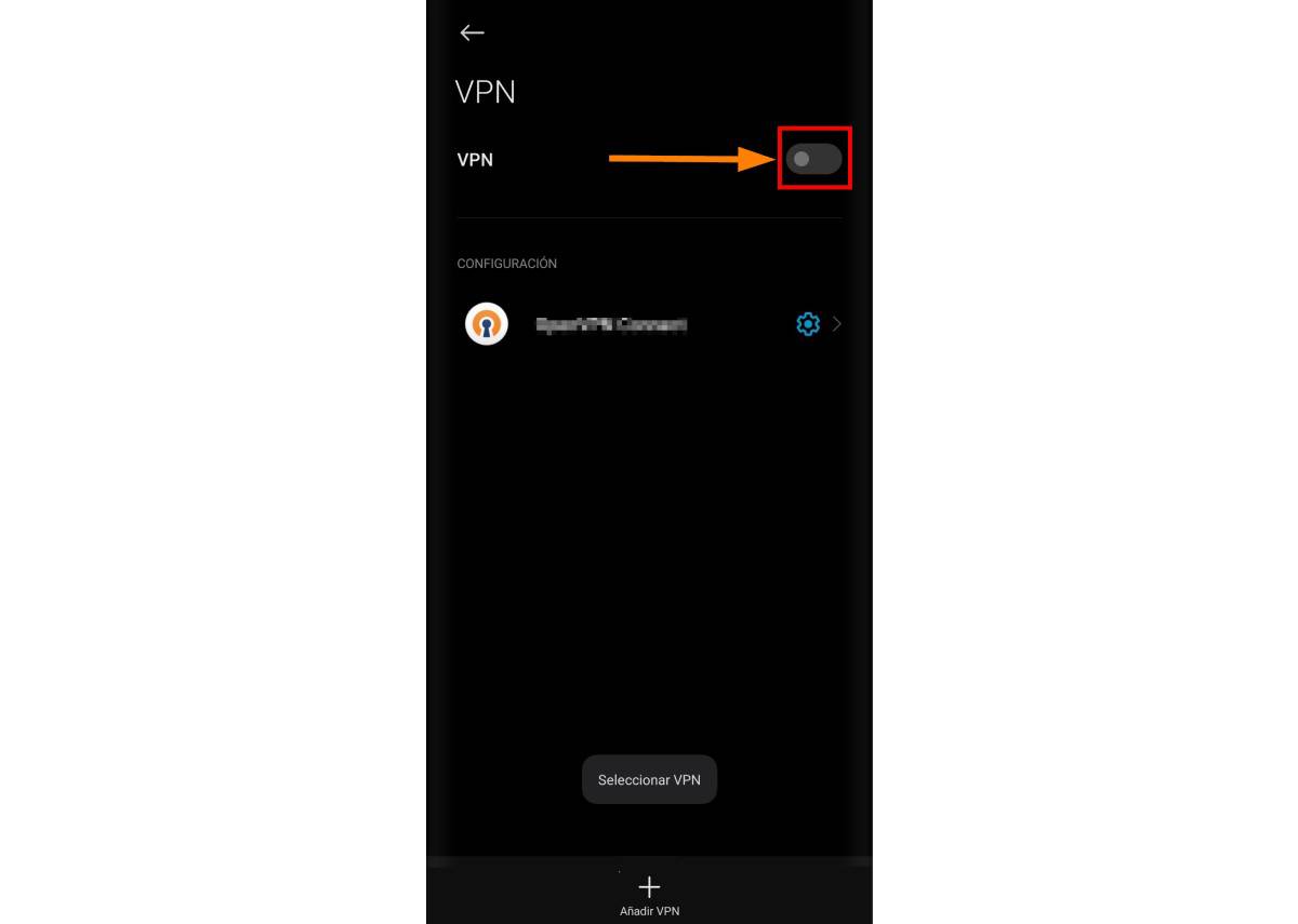 Desactivar VPN Xiaomi