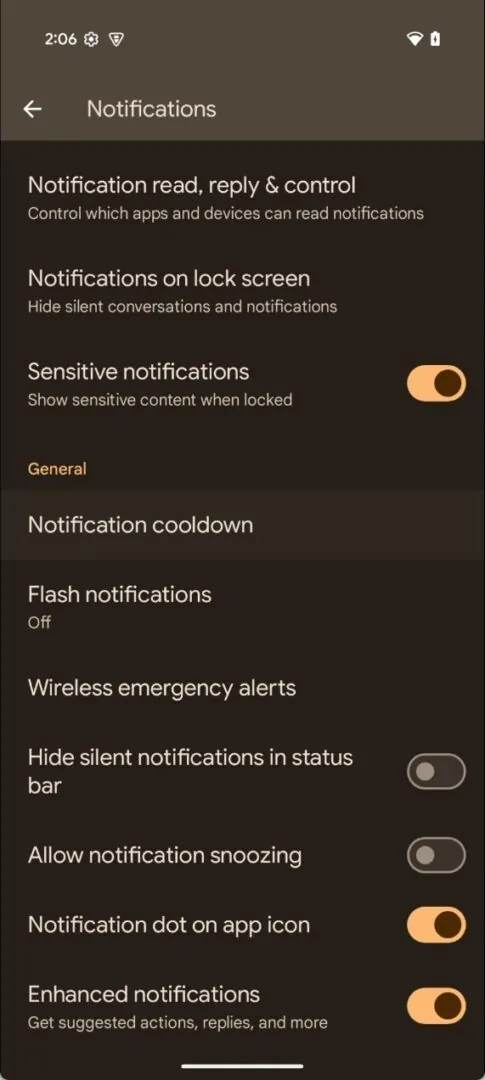 Configuración de notificaciones en Android 16 DP1 485w 1080h.jpg