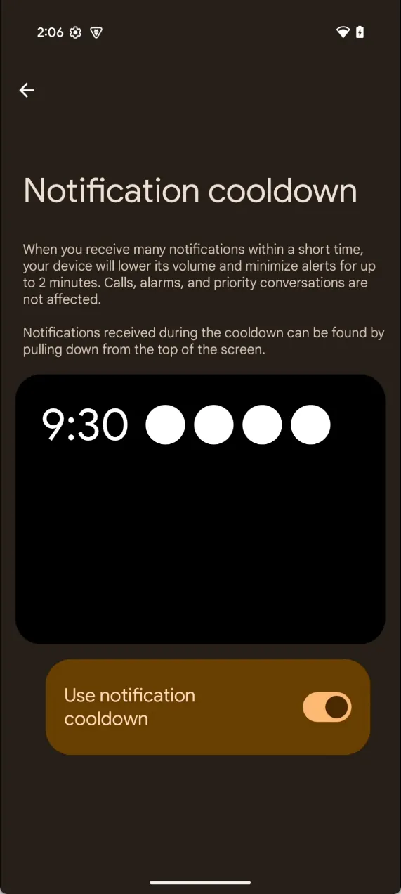 Tiempo de recuperación de notificaciones en Android 16DP1.jpg