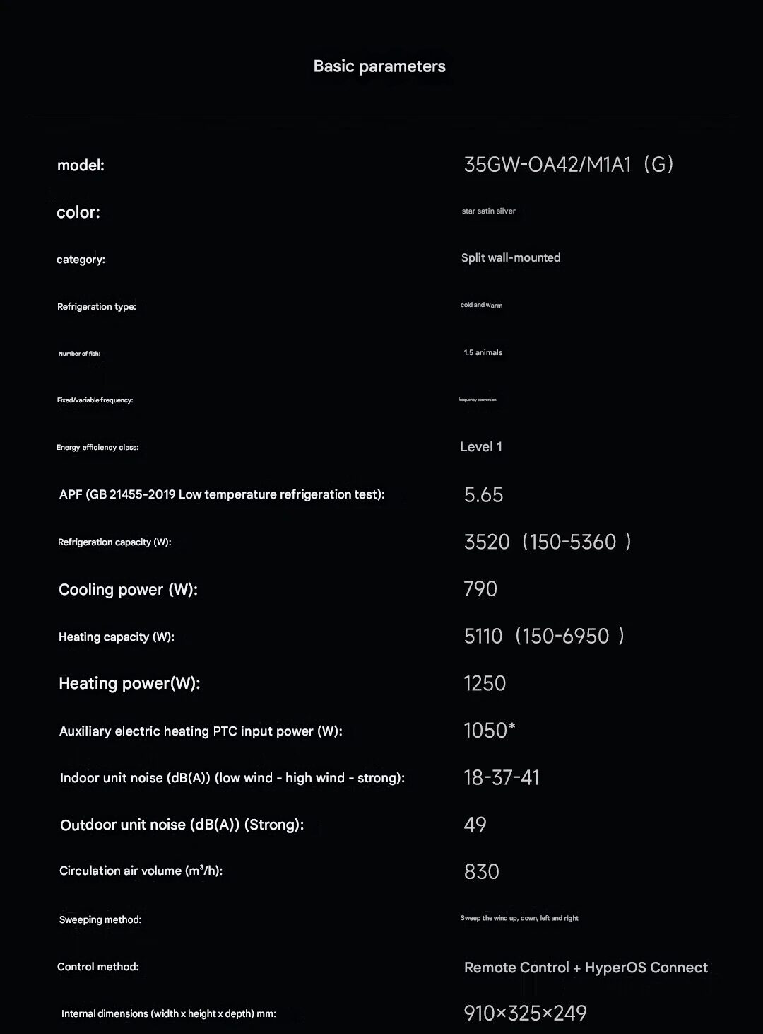 Ventilación superior del aire acondicionado Xiaomi Pro Edición Ice Crystal White lanzada 3 Formas de aire acondicionado 2