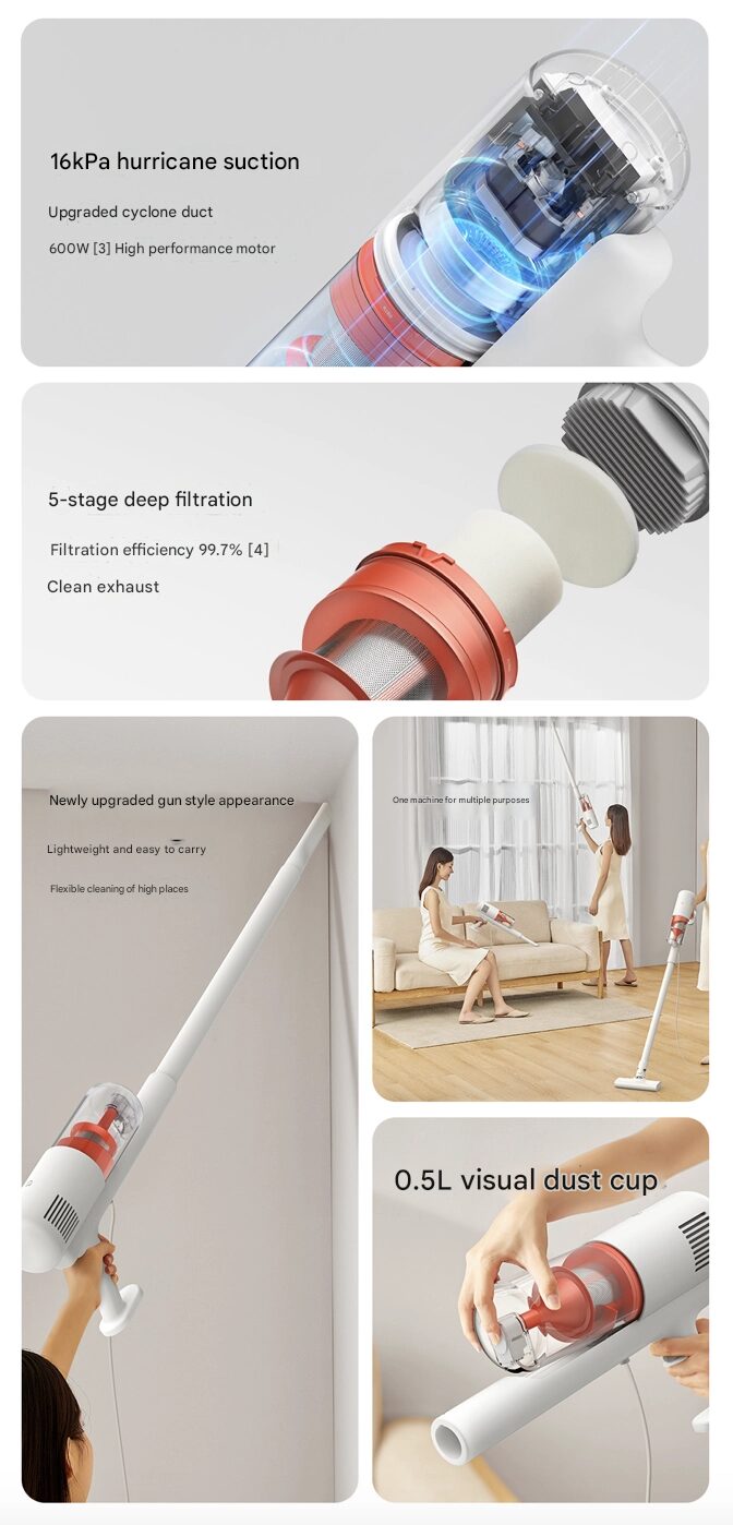 Xiaomi lanza la nueva aspiradora con cable Mijia 2025 3 Aspiradora con cable Xiaomi 5