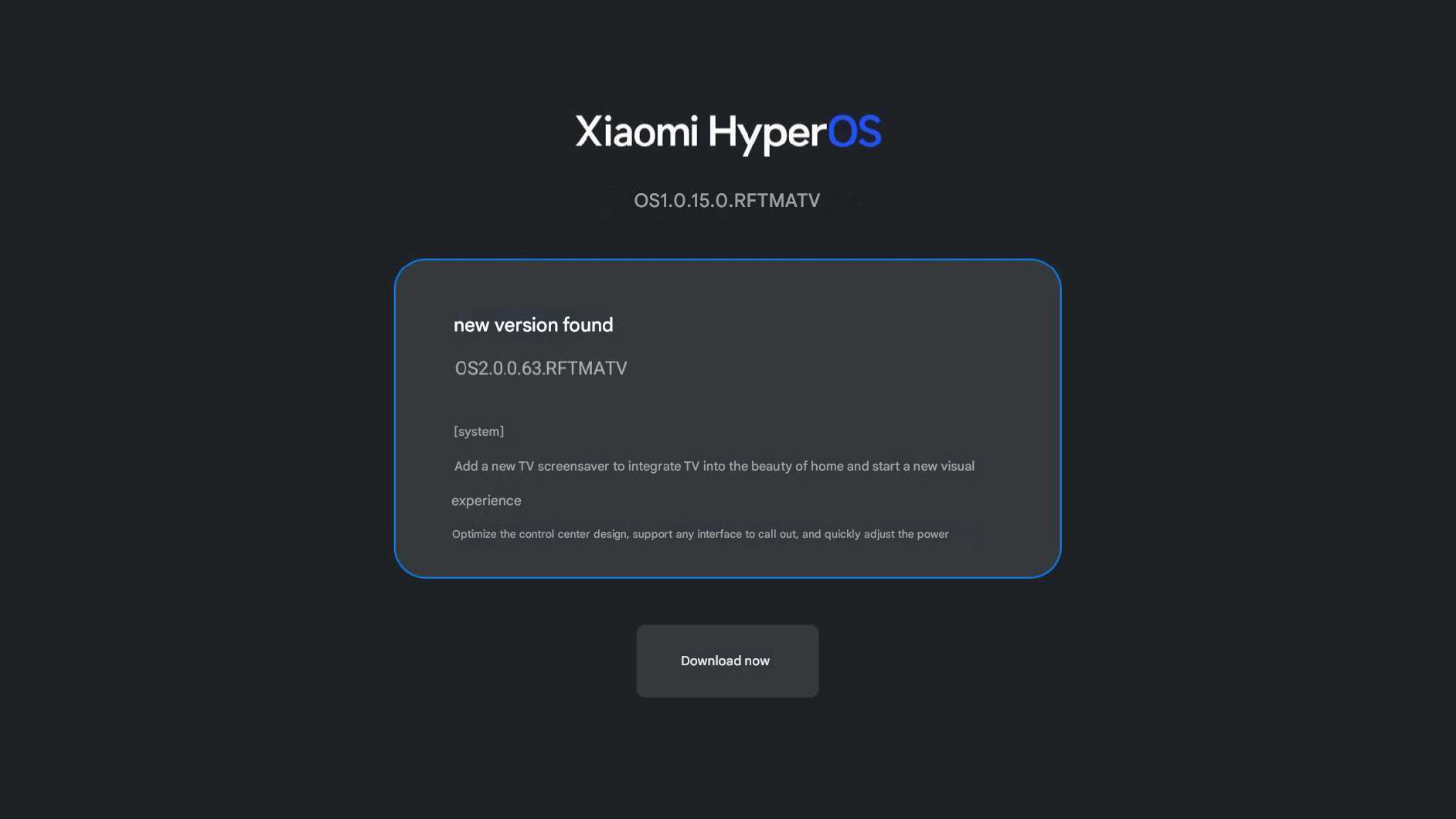 TV Xiaomi HyperOS 2 6