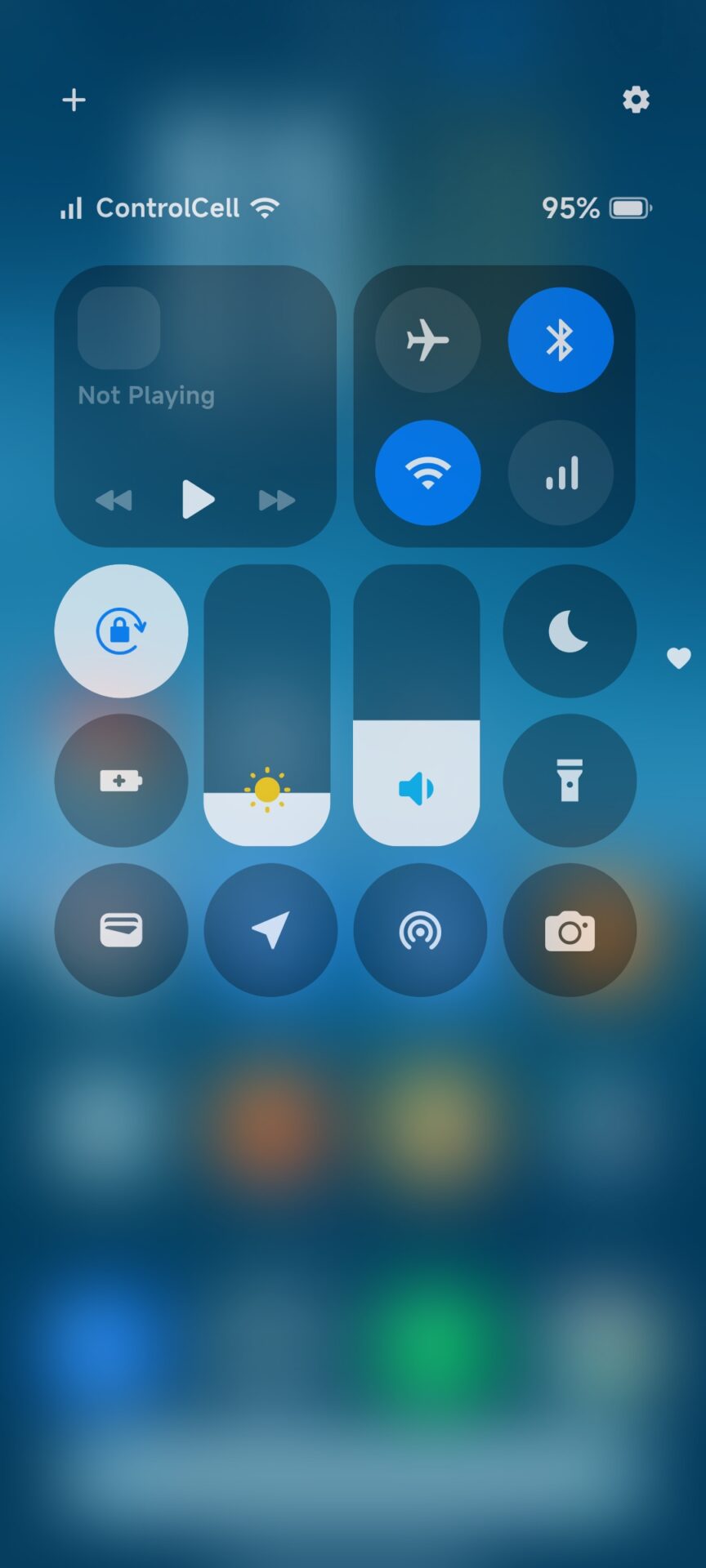 Centro de control iOS 18 9