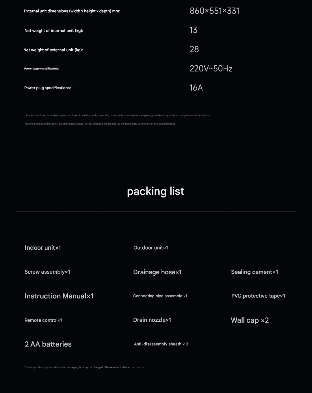 Ventilación superior del aire acondicionado Xiaomi Pro Edición Ice Crystal White lanzada 2 Rutas Air Condiotnaer 1