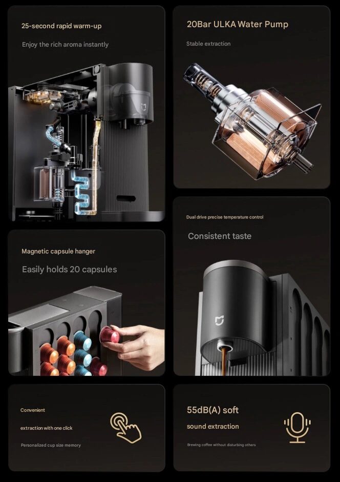 Xiaomi comienza la cafetera cápsula de Mijia S1 4 Imagen traducida en 4
