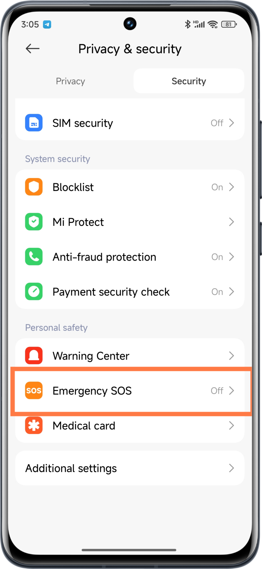 Emergencia SOS 3