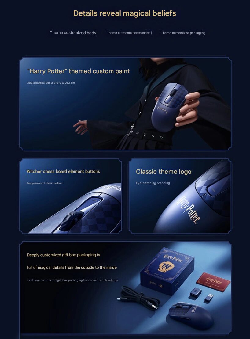 Xiaomi Maus X1 Harry Potter Edition distingue el éxito para el jugador 3 Imagen traducida en 14