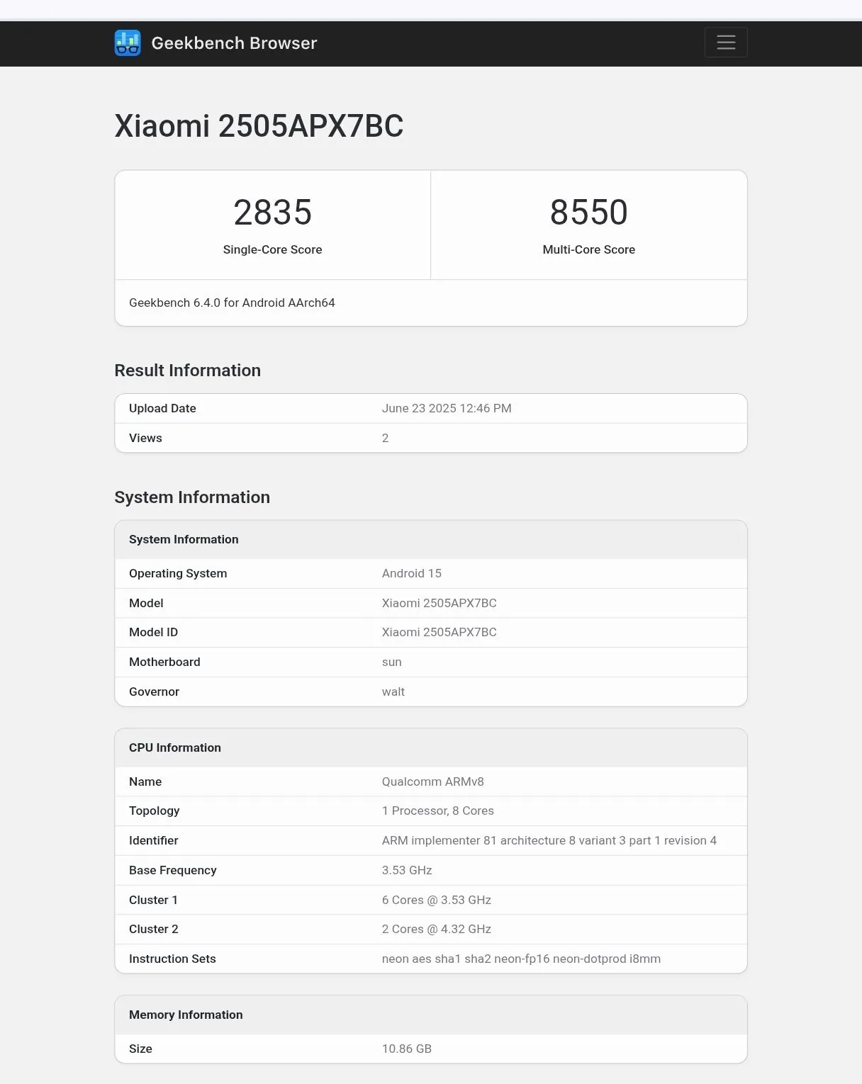Mezclar Flip 2 Geekbench 1