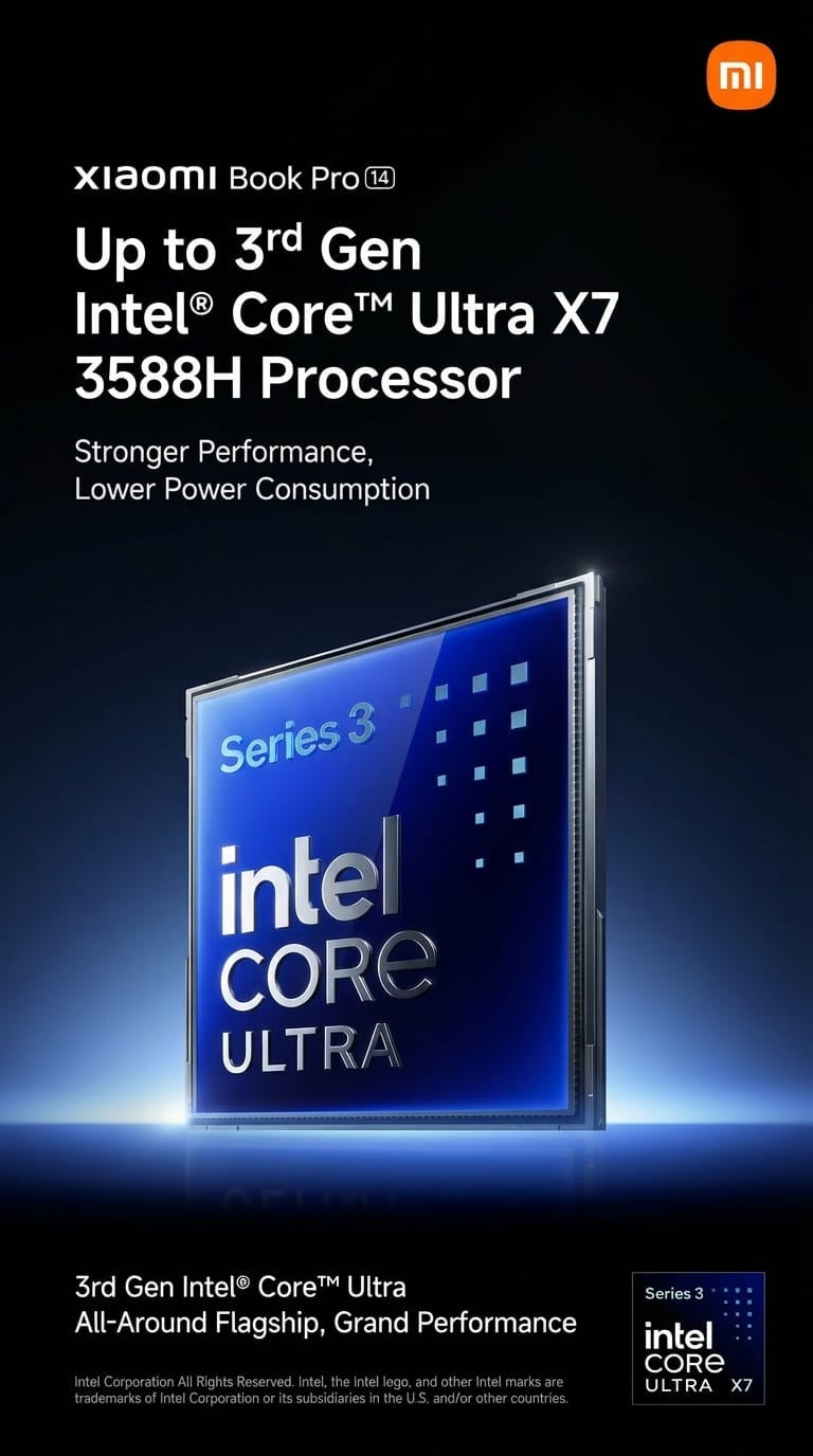 Nuevo libro de Xiaomi Pro 14 cuenta con Intel Core Ultra 7, así como fibra de carbono y titanio 4 Cuaderno Xiaomi 14 3
