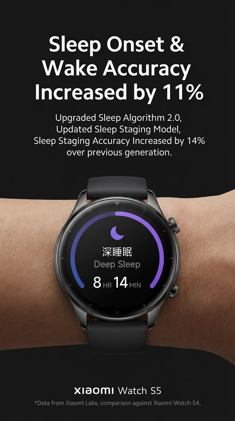Xiaomi Watch S5 presenta el algoritmo de sueño 2.0 y una precisión de frecuencia cardíaca del 98,4% 6 Reloj Xiaomi S5 4