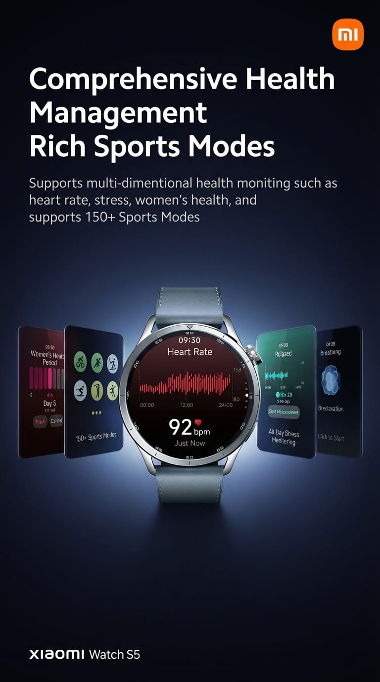 Xiaomi Watch S5 presenta el algoritmo de sueño 2.0 y una precisión de frecuencia cardíaca del 98,4% 8 Reloj Xiaomi S5 1