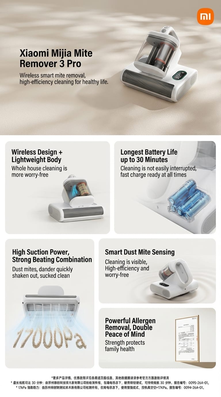 Xiaomi lanza el Mijia Mite Remover 3 Pro con potencia de succión de 17kPa 3 Eliminador de ácaros Mijia 3 Pro 2