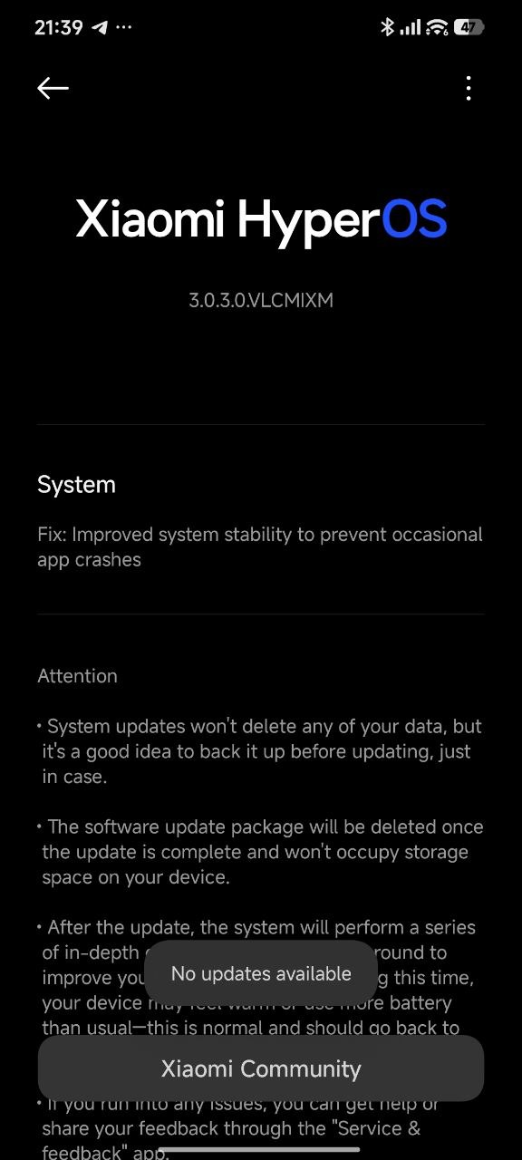 Lanzamientos de Xiaomi HyperOS Versión del actualizador 9.2.8 4 HyperOS Actualizador 9.4.8 3