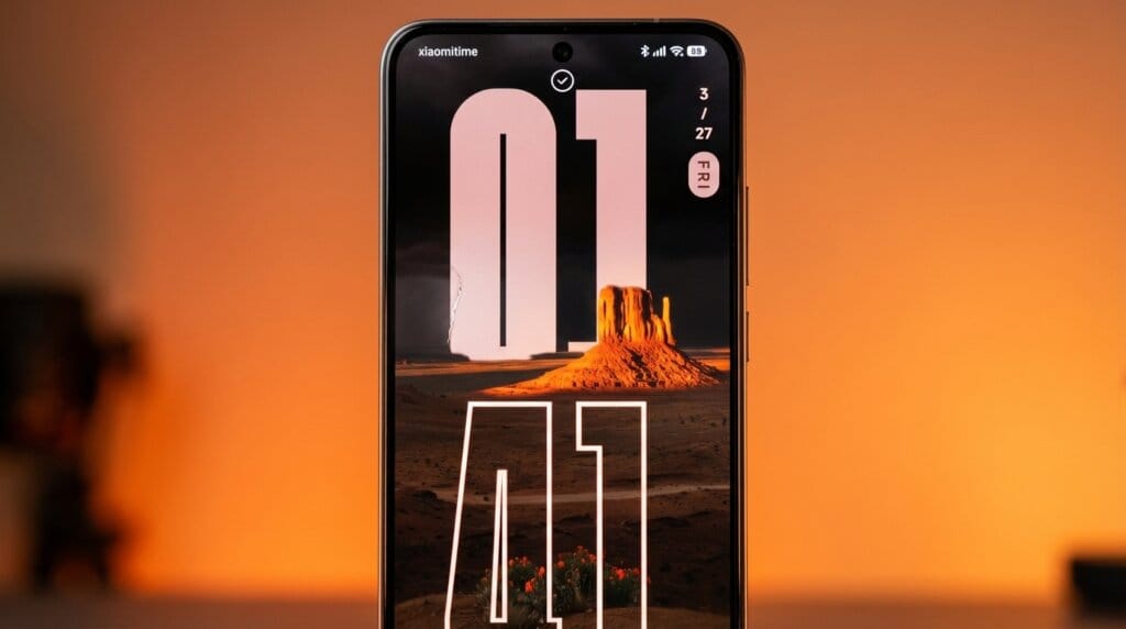 Obtén los mejores fondos de pantalla con efectos de profundidad 3D para Xiaomi HyperOS 1 Reloj de pantalla de bloqueo de profundidad HyperOS