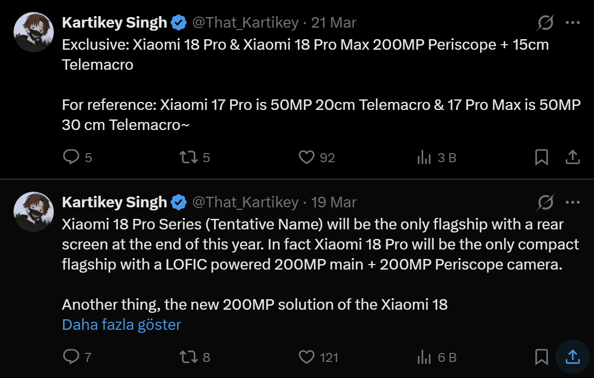 Fuga 1 de la serie Xiaomi 18