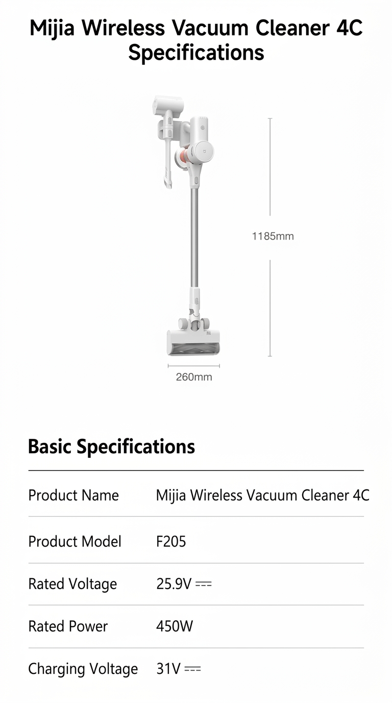 Aspiradora inalámbrica Xiaomi 4C 4