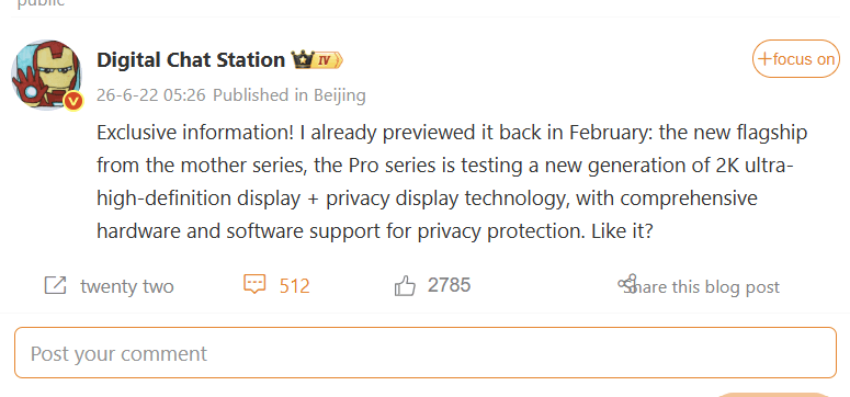 Xiaomi 18 Pro pantalla 2K (PNG)