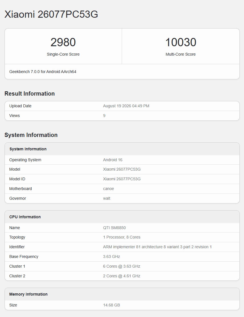Poco F9 Ultra - Geekbench PNG